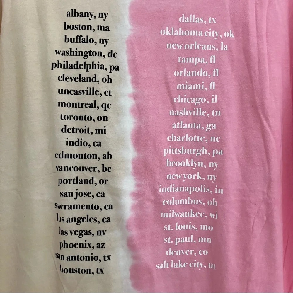 ARIANA GRANDE Sweetener Thank U Next World Tour SWT Split Color T-Shirt XL NEW - Picture 9 of 10